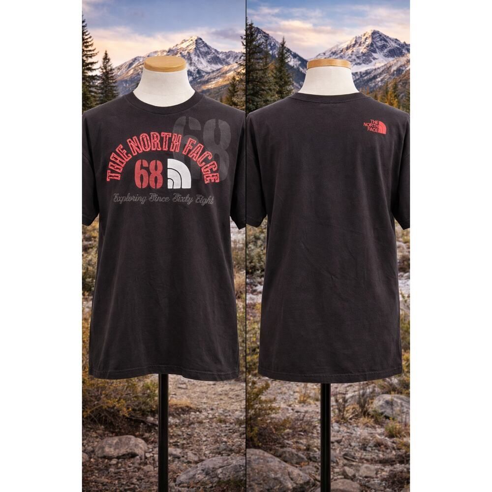 The North Face 68 Graphic T-Shirt Mens Large Black Outdoor Logo Tee